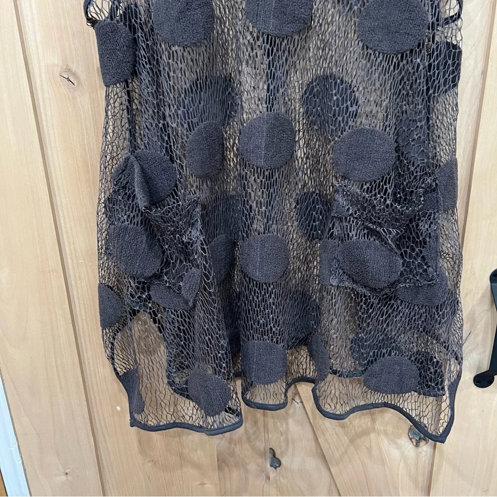 Heydari Sheer Netting Swing Polka dots Blouse Top Size 1 Rare - Picture 5 of 13